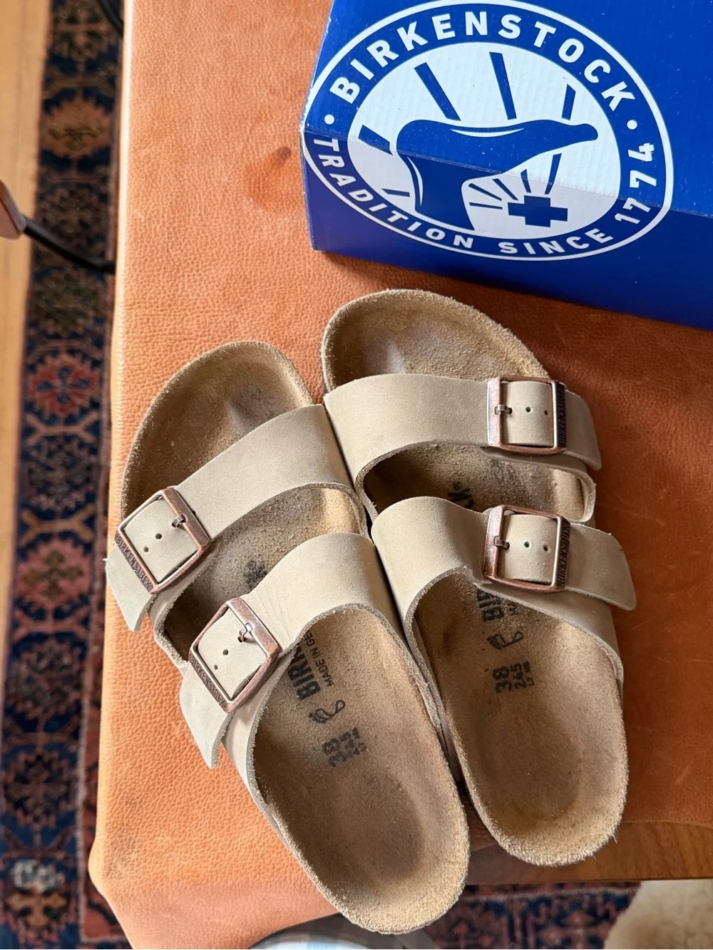 Birkenstock Arizona Sandals in Taupe Suede